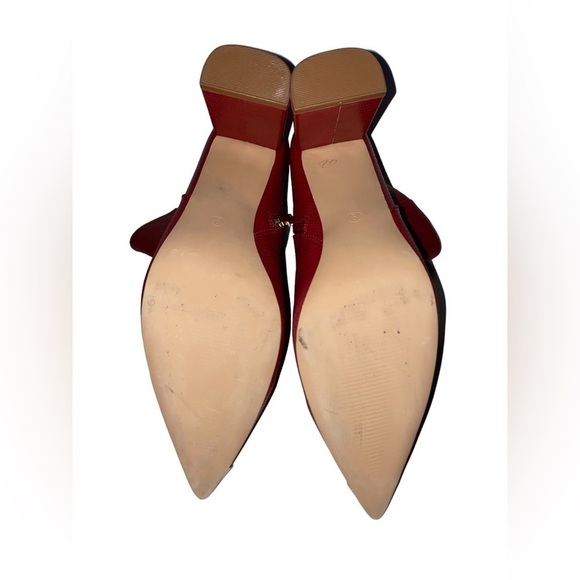 New York & Company Kyla Point‎ Toe Heeled  Faux Leather Ankle Bootie Women 9M - Picture 5 of 7